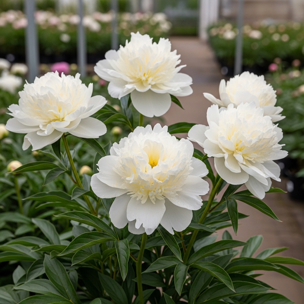 Paeonia lactiflora 'Duchesse De Nemours'