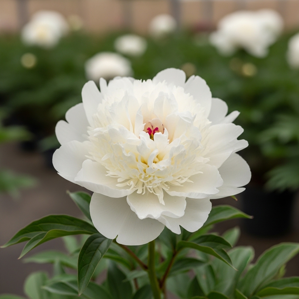 Paeonia lactiflora 'Immaculee'