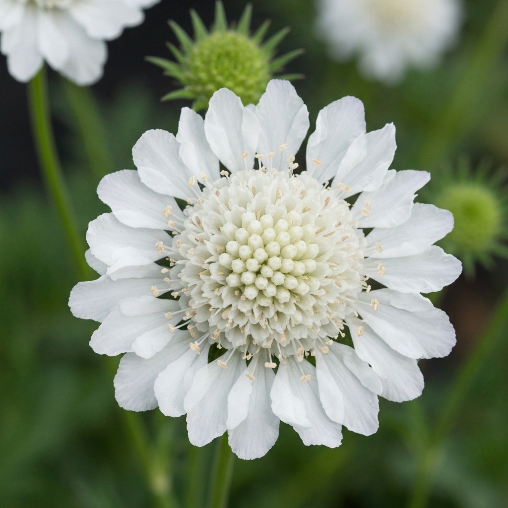 Scabiosa columbaria 'Flutter Pure White'