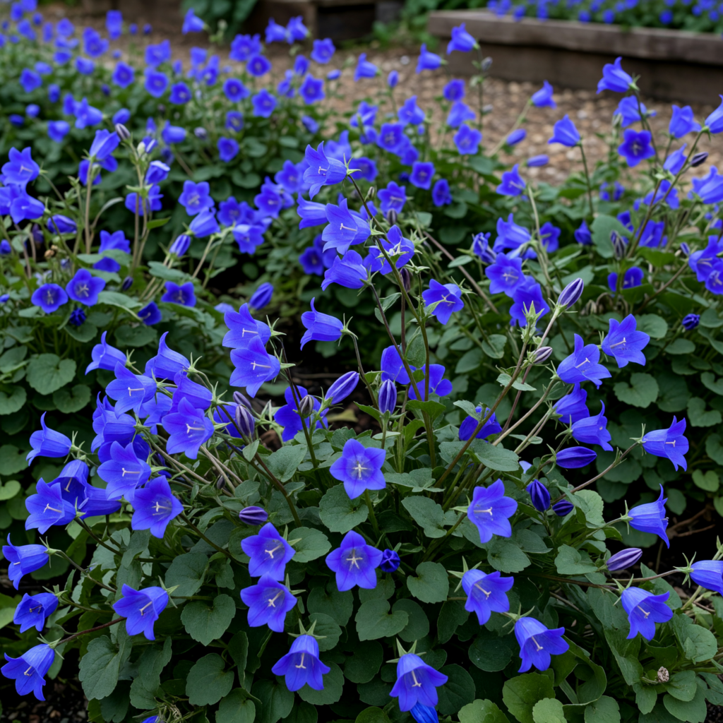 Campanula carpatica 'Pearl Deep Blue'