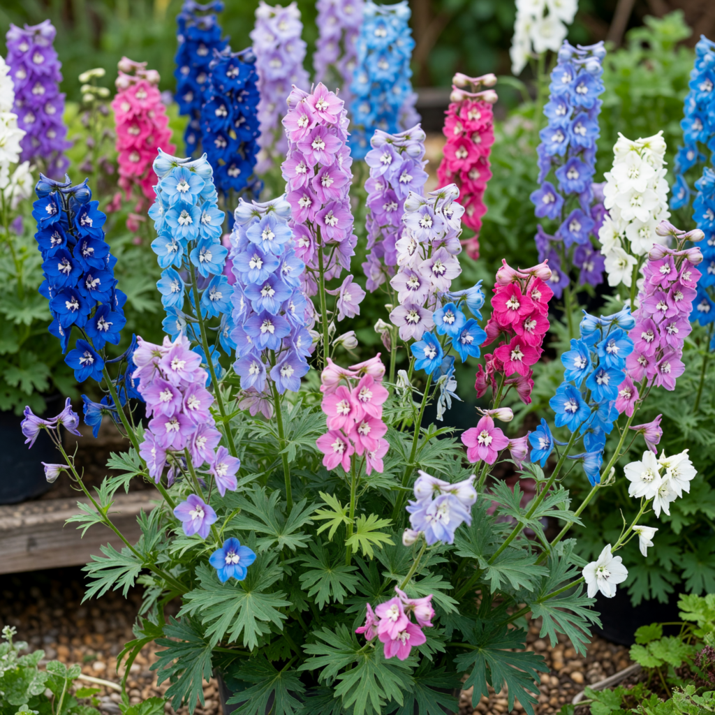 Delphinium 'Magic Fountains Mix'