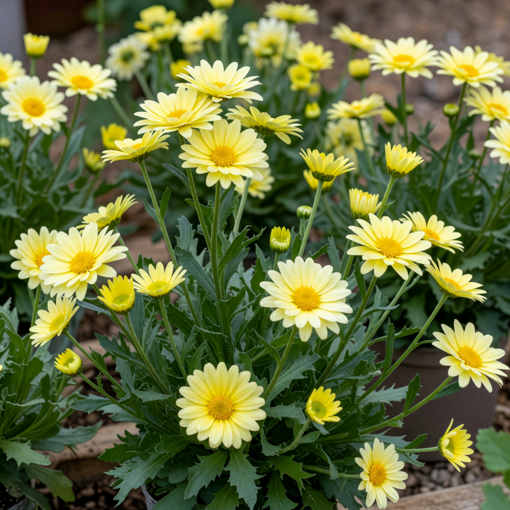 Leucanthemum × superbum 'Banana Cream'