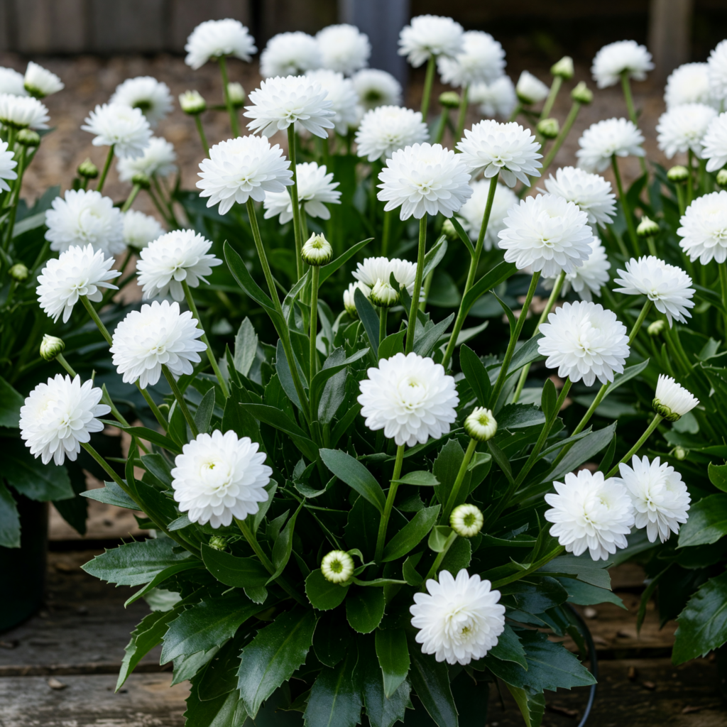 Leucanthemum × superbum 'Real Snowball'