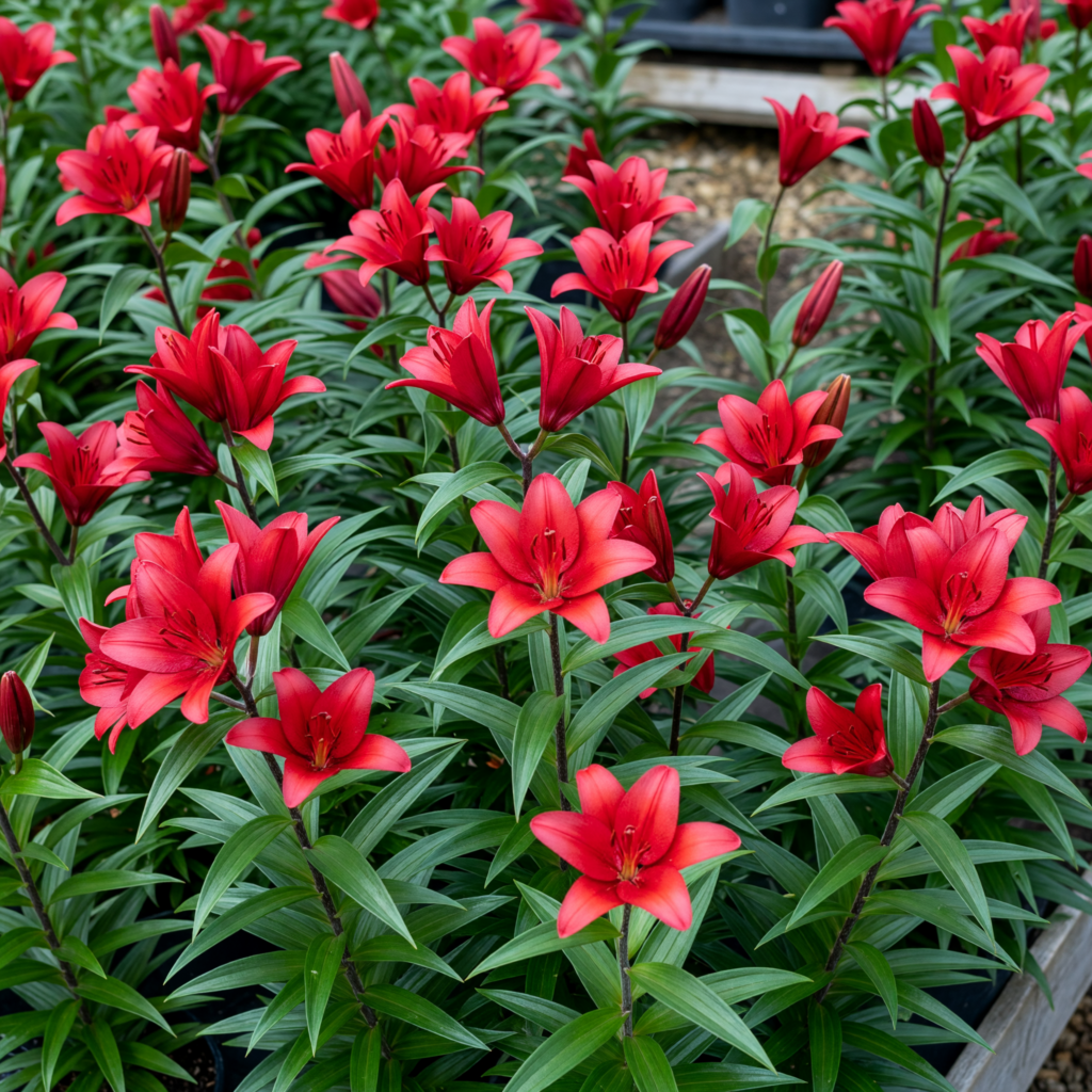 Lilium 'Double Asiatic Red Twin'