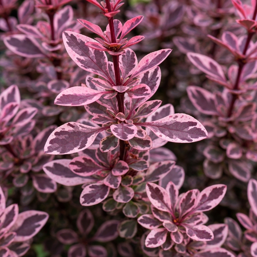 Berberis thunbergii atropurpurea 'Harlequin'