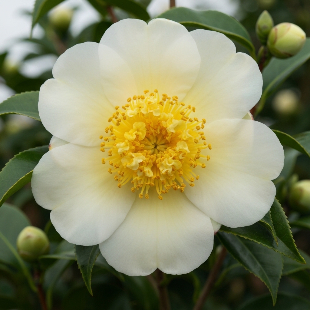 Camellia × williamsii 'Jury's yellow'