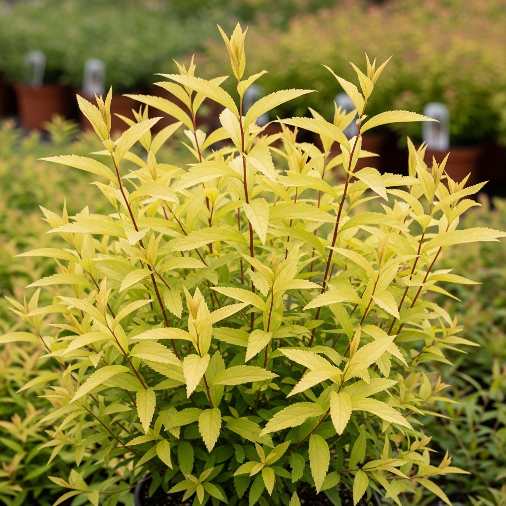 Spiraea japonica 'Candlelight'