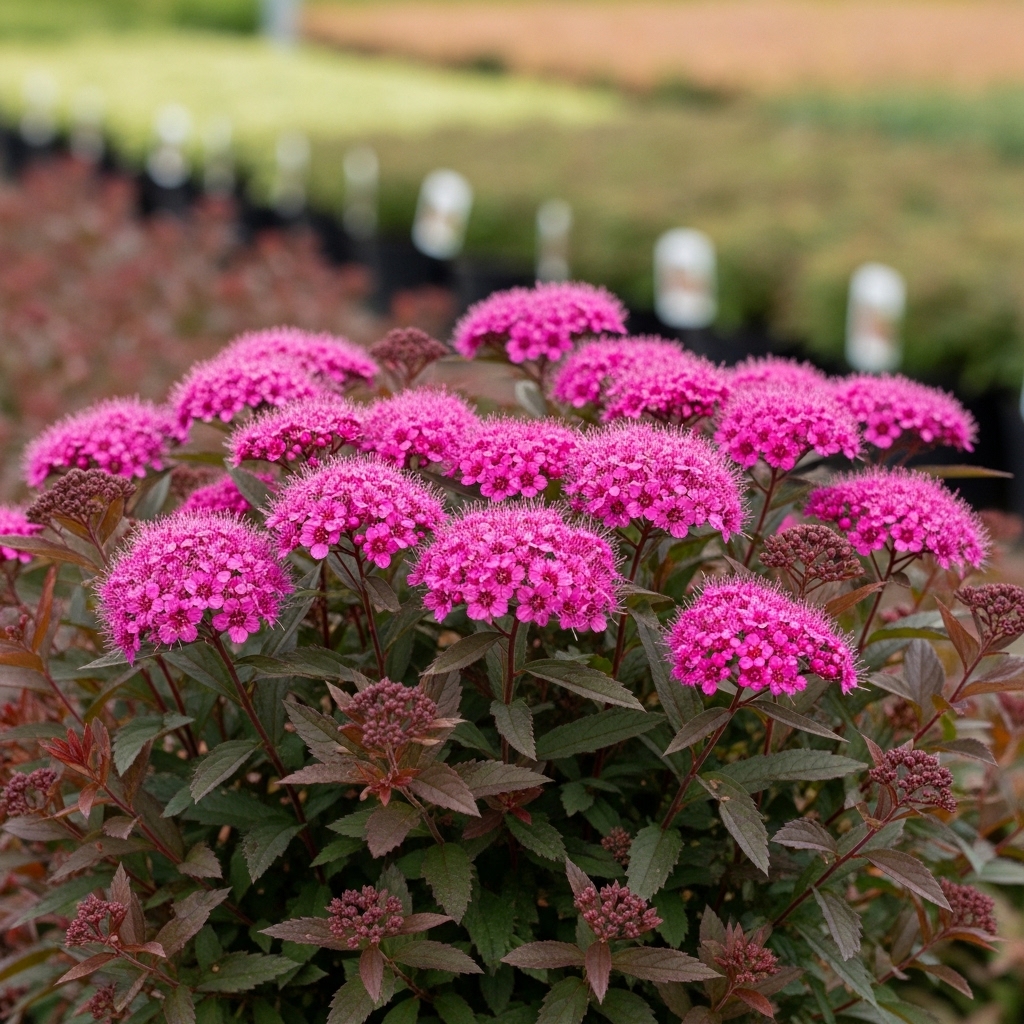 Spiraea japonica 'Dark Magic'