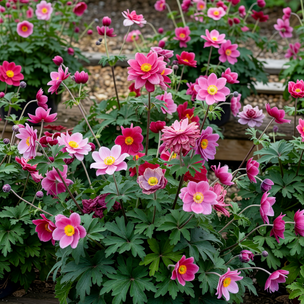 Anemone hupehensis japonica 'Prinz Heinrich'